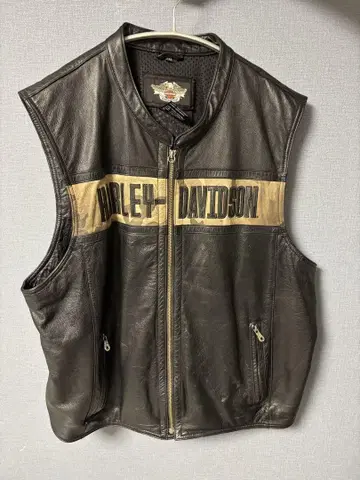 Harley-Davidson 천연 가죽 슬리브리스 베스트
