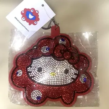 만박 미야쿠미야쿠 키티 반짝이 가죽 키링 산리오