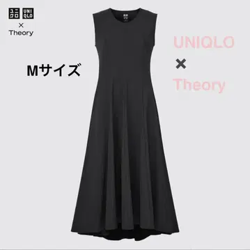 UNIQLO x Theory 슬리브리스 플레어 롱 원피스 M 사이즈