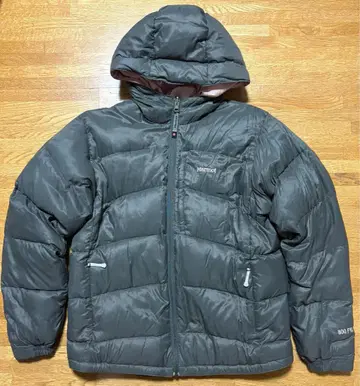 Marmot 후드 부착 다운 자켓 그레이