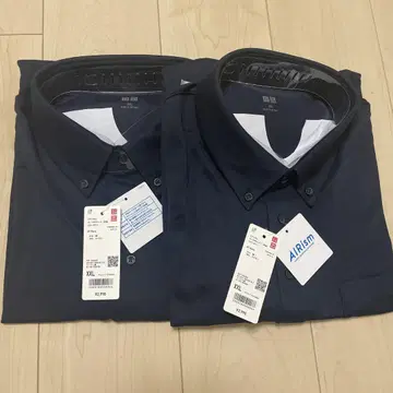 UNIQLO 에어리즘 네이비 피케 셔츠 XXL