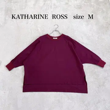 KATHARINE ROSS 와인 레드 래글런 슬리브 긴팔 M