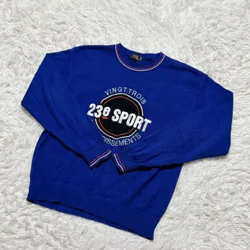 [ c6377 ] 23구 SPORT 니트 스웨터 긴팔 블루