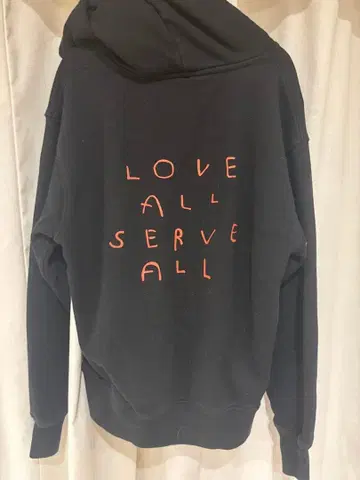 후지이 카제 M 사이즈 후드티 LASA LOVE ALL SERVE ALL