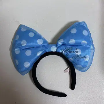 미니 마우스 도트 빅 리본 머리띠