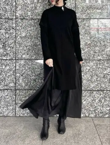 UN3D. 사이드 슬릿 원피스 세트