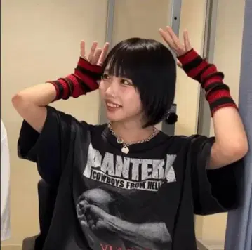 아노짱 착용 PANTERA 빈티지 셔츠