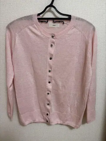프렌치 린넨 7부 소매 가디건