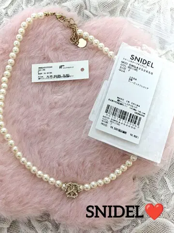 SNIDEL 스톤 모티브 목걸이
