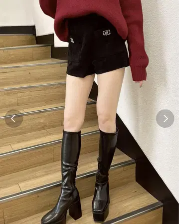Symmetry GYDA 비쥬 포켓 숏팬츠 블랙