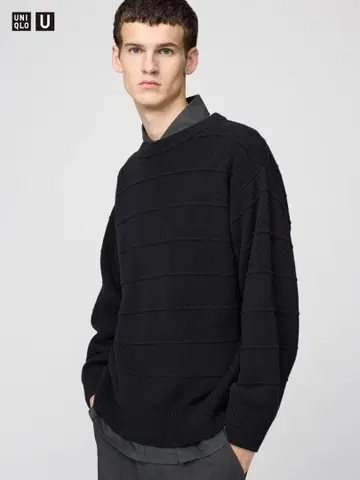 UNIQLO U 라무 크루넥 스웨터 블랙