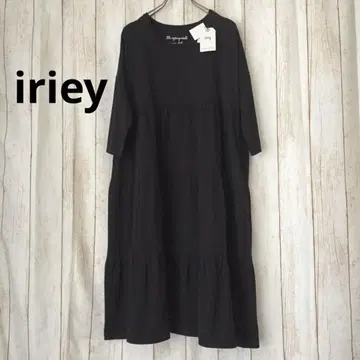 [미사용] iriey 아이리 티셔츠 원피스 티어드 블랙