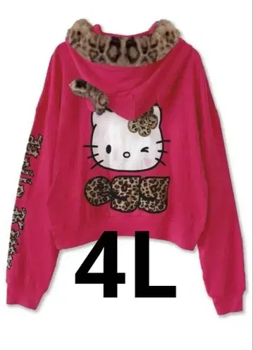 최종 가격 인하 새상품 빅 사이즈 egg 헬로키티 핑크 후드티 4L