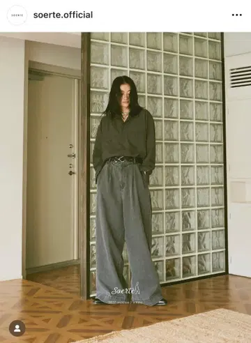 소에르테 와이드 스트레이트 데님 소에르테 사이즈 2
