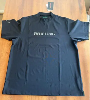 BRIEFING 골프 블랙 카모 로고 셔츠