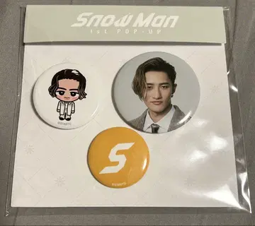 Snow Man 1st POPUP 팝업 한국 이와모토 테루 캔뱃지 세트