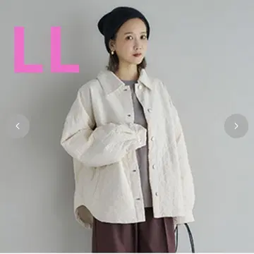 시마무라 mysacloset 다나카 리나 데님 퀼트 절개 자켓 LL