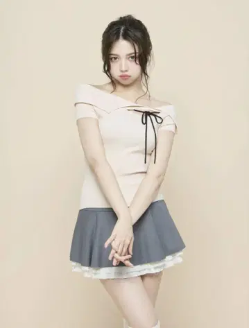ANDMARY Amari ribbon tops baby pink