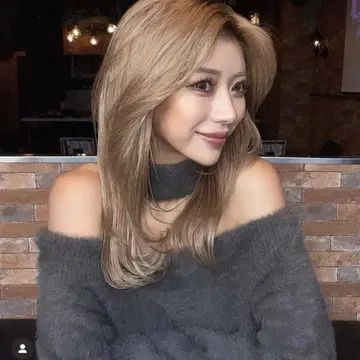 DIANTE 오프숄더 샤기 니트
