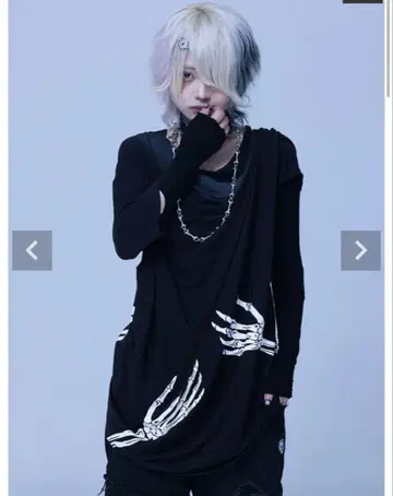 최종 가격 인하! [가무츄] 스컬 오버 사이즈 T셔츠