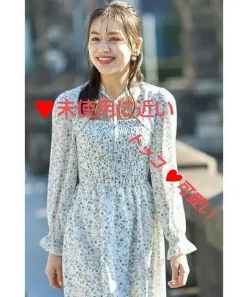 미사용에 가까운 토크 가슴 셔링 플라워 프린트 원피스 노엘라 스나이델
