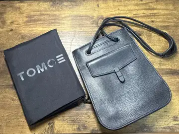 TOMOE 블랙 가죽 숄더백 2WAY 숄더 S
