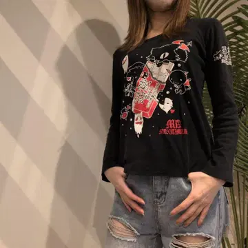 맥시멈 더 호르몬 고양이 설탕 할로윈 긴팔 그래픽 T셔츠