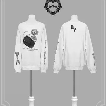 케이크 with x DimMoire 맨투맨 White
