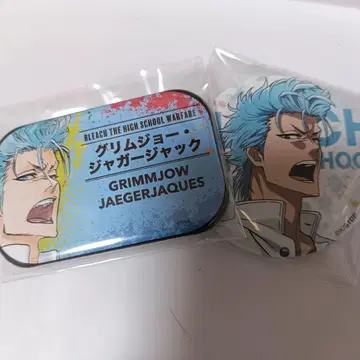 BLEACH 캔뱃지 스퀘어 캔뱃지 그리뮤죠 콜라보 카페
