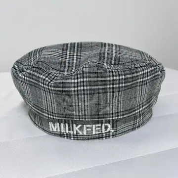 새상품급 밀크페도 MILK fed. 체크 베레모 그레이