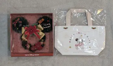 디즈니 크리스마스 리스 (대) + 수베니어 런치 케이스 세트 2024