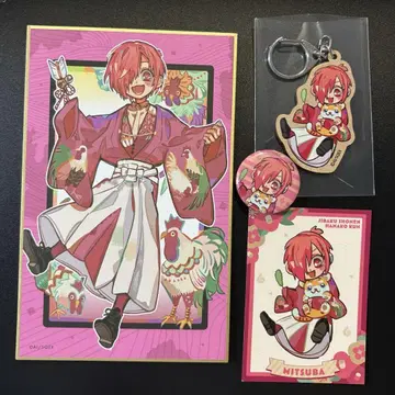 미츠바 지박소년 하나코 군 10주년 기념 뮤지엄 미니 캔뱃지 색지