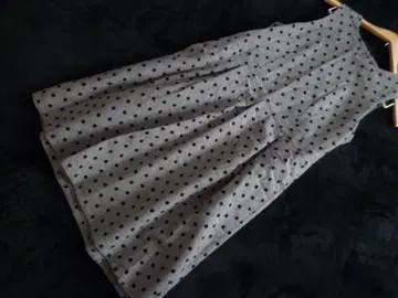 트위드 플로키 도트 프린트 원피스