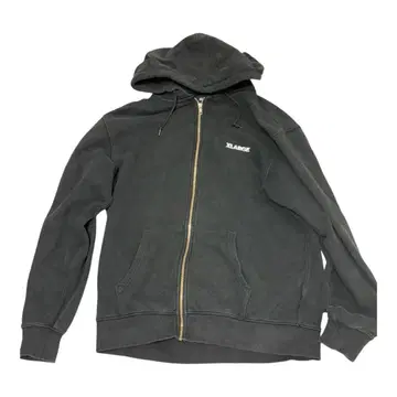 XLARGE 블랙 풀 집업 후드티