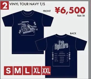 FOO FIGHTERS T셔츠 2025 tour XL 네이비