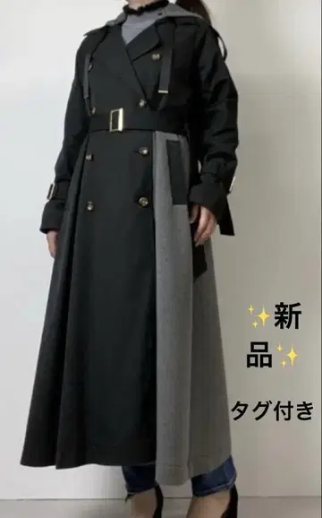 TEVALT (바렛) 이소재 블로킹 후디드 코트