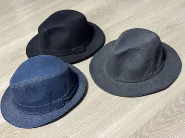 중절모 3세트 블랙 그레이 데님