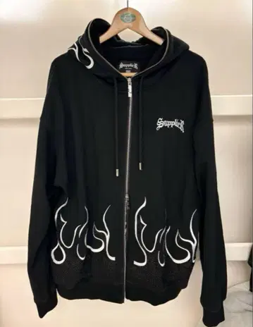 Supplier zip 서플라이어 지퍼 후드티 불꽃