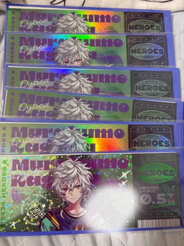 티켓풍 카드 니지산지 카게츠 N x 5 레어 x 1 무라쿠모 카게츠