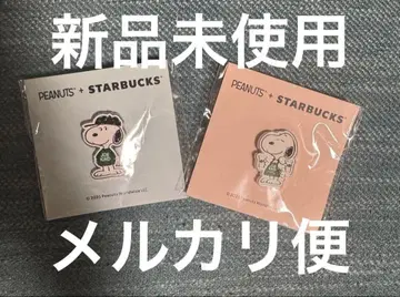 새상품 스누피 핀 배지 2개 세트 PEANUTS + STARBUCKS