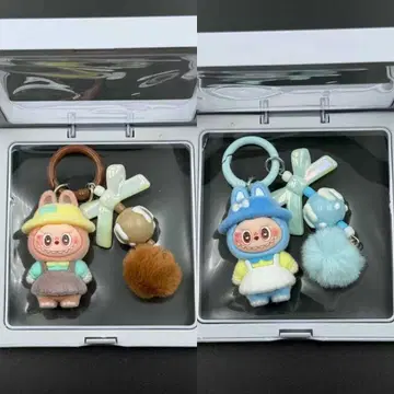 라부부 LABUBU 봉제 인형 키링 스트랩 2개 세트