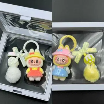 러브부 LABUBU 봉제 인형 키링 스트랩 2종 세트