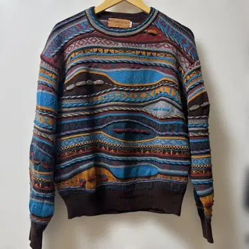 구제 의류 corsini 빈티지 올 패턴 울 100% 일본제 3D 니트