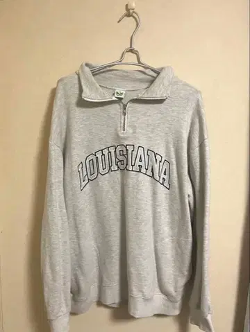 LOUISIANA 하프 지퍼 트레이닝복 한국 칼리지 로고