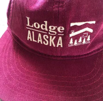 TACOMA FUJI Lodge Alaska 코듀로이 캡 빨간색