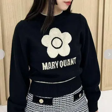 LILY BROWN x MARY QUANT 바리에 자카드 니트