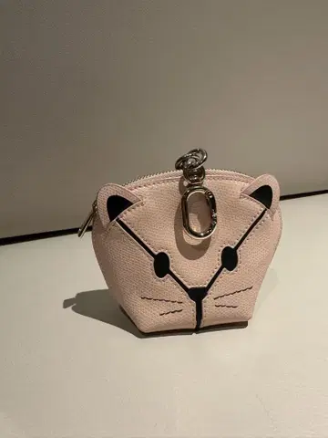 FURLA 고양이 모양 코인 케이스 핑크