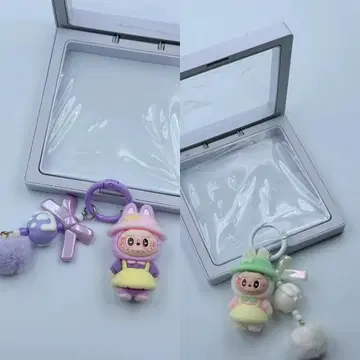 러브브 LABUBU 봉제 인형 키링 스트랩 2종 세트