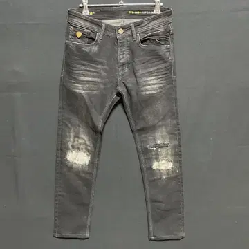 슬림핏 블랙 데님 팬츠