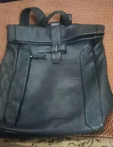 블랙 가죽 백팩 비즈니스 백